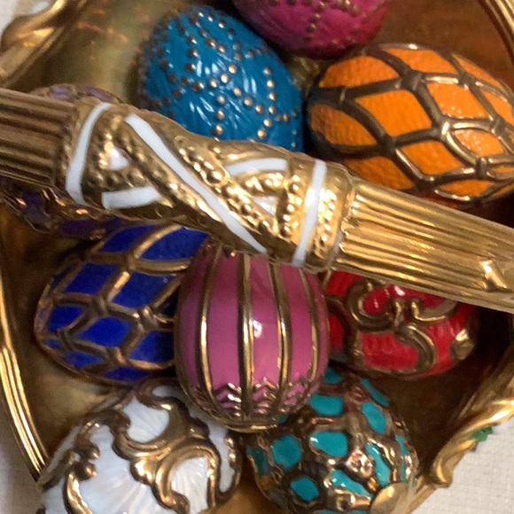 Franklin Mint Faberge Spring Egg Basket with 9 Eggs - Picture 10 of 12
